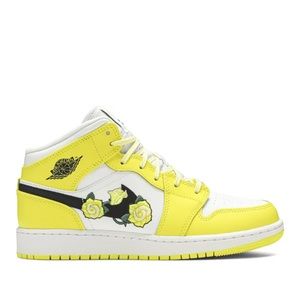 Air Jordan Mid SE Rose Patch Dynamic Yellow